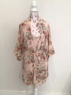 $17.99 • Buy Vintage 80s Val Mode Lingerie Floral Short Robe With Nightgown