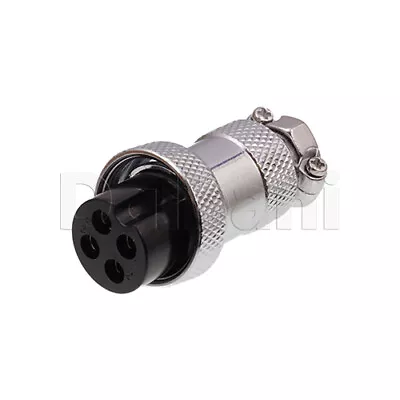 10101510111 Circular Cable Connector 4 Pin Female Silver • $10.95