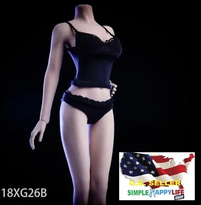 1/6 Female BLACK Tank Top Panties Underwear Set For Kumik PHICEN Hot Toys ❶USA❶ • $18.84