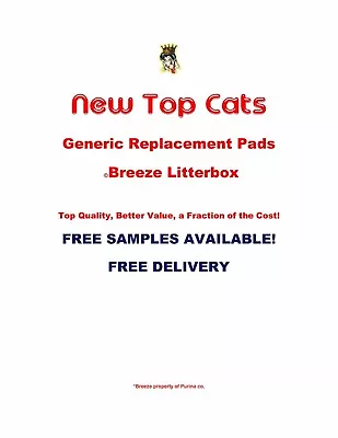 40 Top Cat Pads Genéricos Para La Caja De Arena De Breeze Litter MUESTRAS LIBRES • $25.95