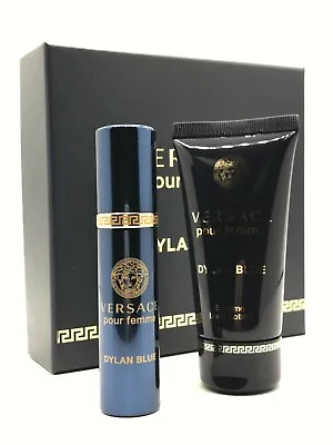 Versace Dylan Blue Women Mini 2pc Set Parfum Spray 10 Ml Body Lotion 1.7 Oz • $44.95