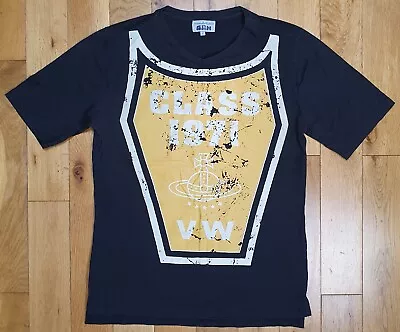 Vivienne Westwood Shirt Mens Large Tee Black Class 1971 Spell Out Tshirt Orb • $36.99