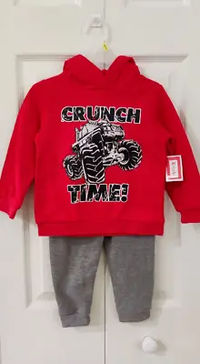 Kidgets Boys  Crunch Time  Monster Truck 2 Piece Hoodie Jogger Set NWT 24 Months • $10.99
