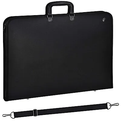 A2 Design Portfolio Water Proof Black Case Art Work Painting Folder Bag  • £12.85