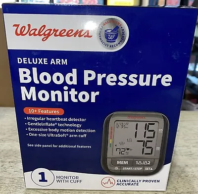 Walgreens Deluxe Arm Digital Blood Pressure Monitor 10+ Features  New • $19.99