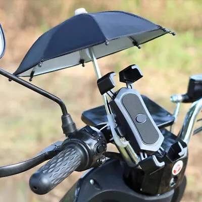 $10.99 • Buy Sun Rain Windproof Mini Umbrella Hat For Bicycle MTB Bike Cell Phone GPS Holder