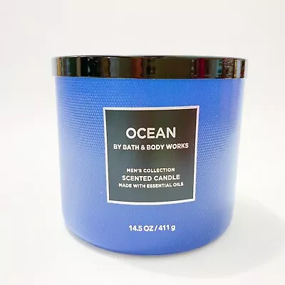 1x Bath & Body Works OCEAN FOR MEN 3-Wick Scented Candle 14.5 Oz NEW • $31.95