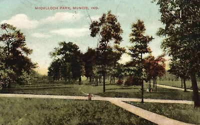 Postcard IN Muncie Indiana McCulloch Park 1908 Antique Vintage PC A7937 • $4