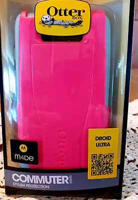 Otterbox Otter Box Phone Case Motorola Droid Ultra Protective Pink Grey NEW • $12.99