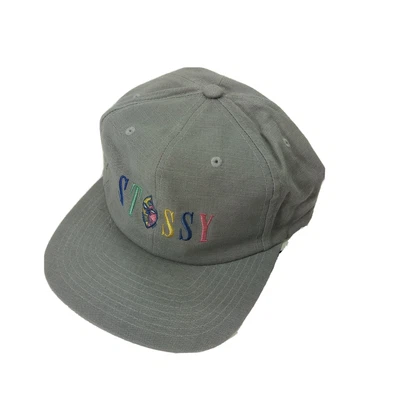 £35 • Buy Stüssy Mask Logo Strap Back Cap Grey