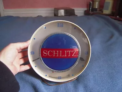 Schlitz Lighted Beer Sign Clock Tested Works Needs New Bulbs • $135