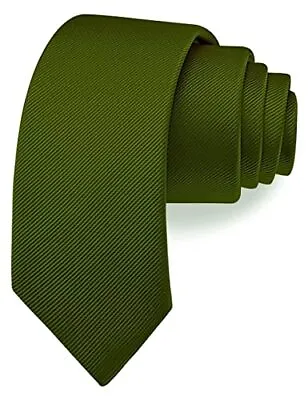  2.4 （6cm） Solid Pure Color Skinny Tie Plain Slim Necktie For Men  • $14.14