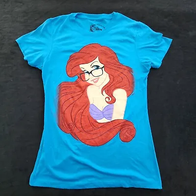 Ariel Little Mermaid Disney Blue Short Sleeve Cotton T-Shirt Women's M • $8.38