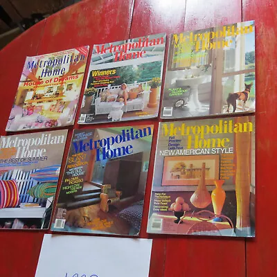 Vintage Lot Of 6 Metropolitan Home Magazines FULL YEAR 1993 All Issues - NICE! • $29.85