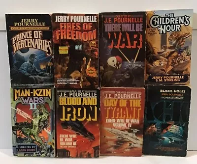 Lot Of 8 Vtg JERRY POURNELLE SciFi Will Be War Man-Kzin Black Holes & Others • $24.99