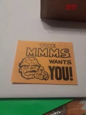 1965 Mmms Wants You Vintage Sticker Merry Marvel Marching Rare Marvelmania • $15