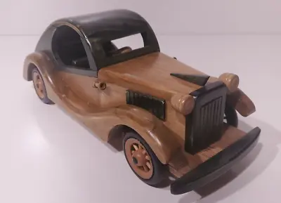 Handmade Vintage Wooden Car Model Car W/ Rolling Wheels  • $19.95