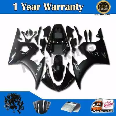 $400 • Buy Fit For Yamaha YZF 03-05 R6 06-09 R6s Black Injection Molded ABS Fairing Kit A26