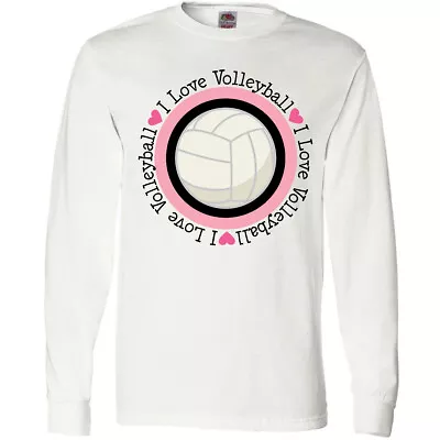 Inktastic I Love Volleyball Sports Long Sleeve T-Shirt Ball Heart Beach Mens Tee • $19.99
