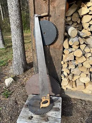 Vintage Warranted Superior Logging Timber 1 Man W/Helper Handle 48” Blade • $59