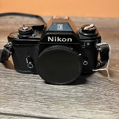 Vintage Nikon EM 35MM SLR Film Camera Body Black Vintage Made In Japan • $30