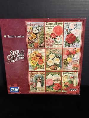 Mega Puzzles 1000 Piece Puzzle Smithsonian “seed Catalogue”- Factory Sealed • $8.50