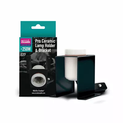 Arcadia Ceramic Lamp Holder And Bracket Pro Reptile Vivarium Ceramic Fitting • £16.31