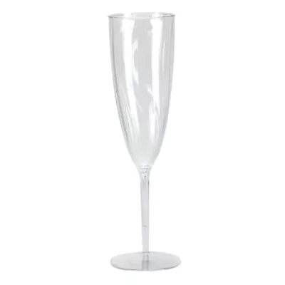 Champagne Flutes 6 Oz Glasses Plastic Elegant Tableware Drinking Cups 8 Pieces • $17.48