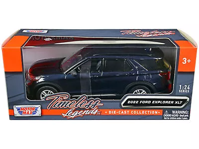 Motormax 79378BL 2022 Ford Explorer XLT Dark Blue Metallic 1/24 Diecast Model • $41.99