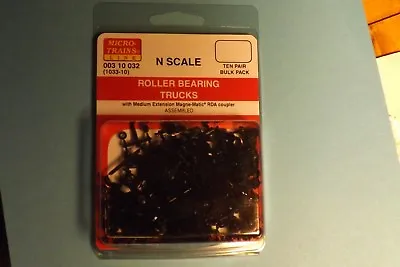 N Scale Micro-Train Couplers ROLLER BEARING TRUCKS  10 PACK # 003-10-032 • $80.25