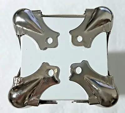 Corners Four (4) Vintage Fender Chrome 3 Leg Amplifier Speaker Cabinet Protector • $3