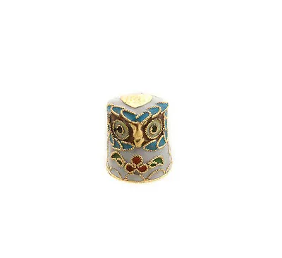 Dé Sewing Owl IN Metal Enamel Thimble Collection S5 8332 • $19.94