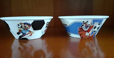 2 X Kellogg's Football Themed Melamine Cereal Bowls Coco-pops And Frosties Set 1 • £7