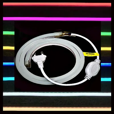 230V LED Neon Stripe - Reflecting Flex - RGB White Pink Red Blue Yellow Schuko • $46.31