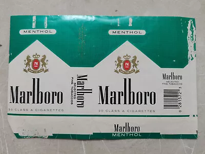 Opened Empty Cigarette Soft Pack--84 Mm-USA-Marlboro-Menthol • $1.50