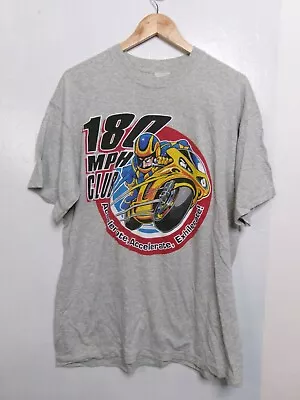 Vintage Motorcycle Racing Shirt Mens Size Large 180mph Club Rare 90s Shirt • $40