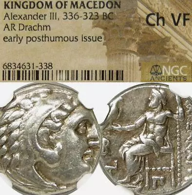 ALEXANDER The Great King Of Macedon NGC Ancient Choice VF. Herakles Zeus Coin • $459