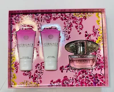 VERSACE BRIGHT CRYSTAL 3 PIECES : 3.0 EDT Sp3.4 Shower Gel3.4 Lotion • $84.99