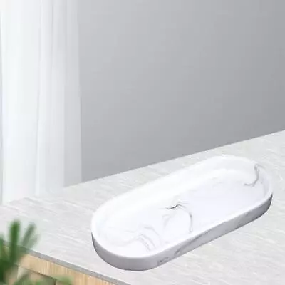 Resin Bathtub Tray Plate Dresser Organizer For Bathroom Tissues Candles Soap • £19.58