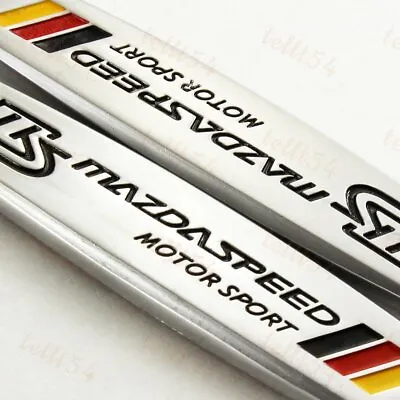 MazdaSpeed Car Trunk Side Fender Door Emblem Badge 3M Sticker Decal 3D Metal X2 • $9.99