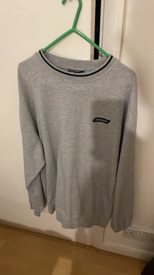 £9.99 • Buy Vintage Reebok Sweatshirt Crew Neck Pullover Mens Grey Small