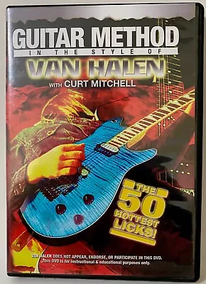 Guitar Method In The Style Of Van Halen: 50 Hottest Licks! W/Curt Mitchell • $10.50