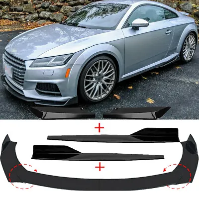 For Audi TT MK2 MK3 Front Rear Bumper Lip Splitter Spoiler Body Kit Gloss Black • $56.99