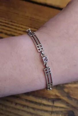 Kit Heath Sterling Silver Rennie Mackintosh Style Bracelet 7  Pink Stones 97  • £24.99