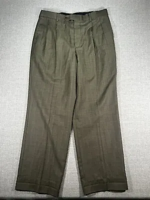 Nautica Pants Adult 40X34 Green Designer Classic Logo Mens Dress Pants • $8.50