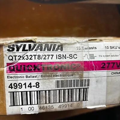 Sylvania Qt2x32t8/277-isn-sc Fluorescent Ballast 2-lamp Fo32t8 32w T8 277 • $13.52