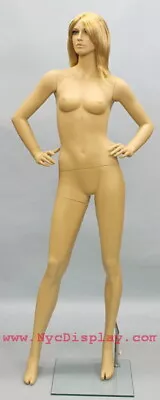 New 5 Ft 10 In Female Mannequin Skin Tone Face Make Up Torso Body Form  SFE-51FT • $269.99