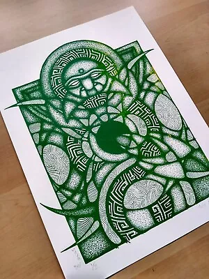 Maya Green (2013) Third Edition. Silkscreen Print By Cujo Cussler. • $62.17