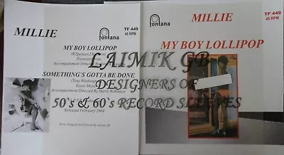 Millie:my Boy Lollipop:record Sleeve • £5.50