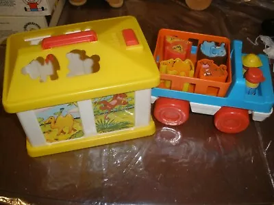 Vintage Chicco Animal Toy Garage Truck Blocks People (t6) • $13.49